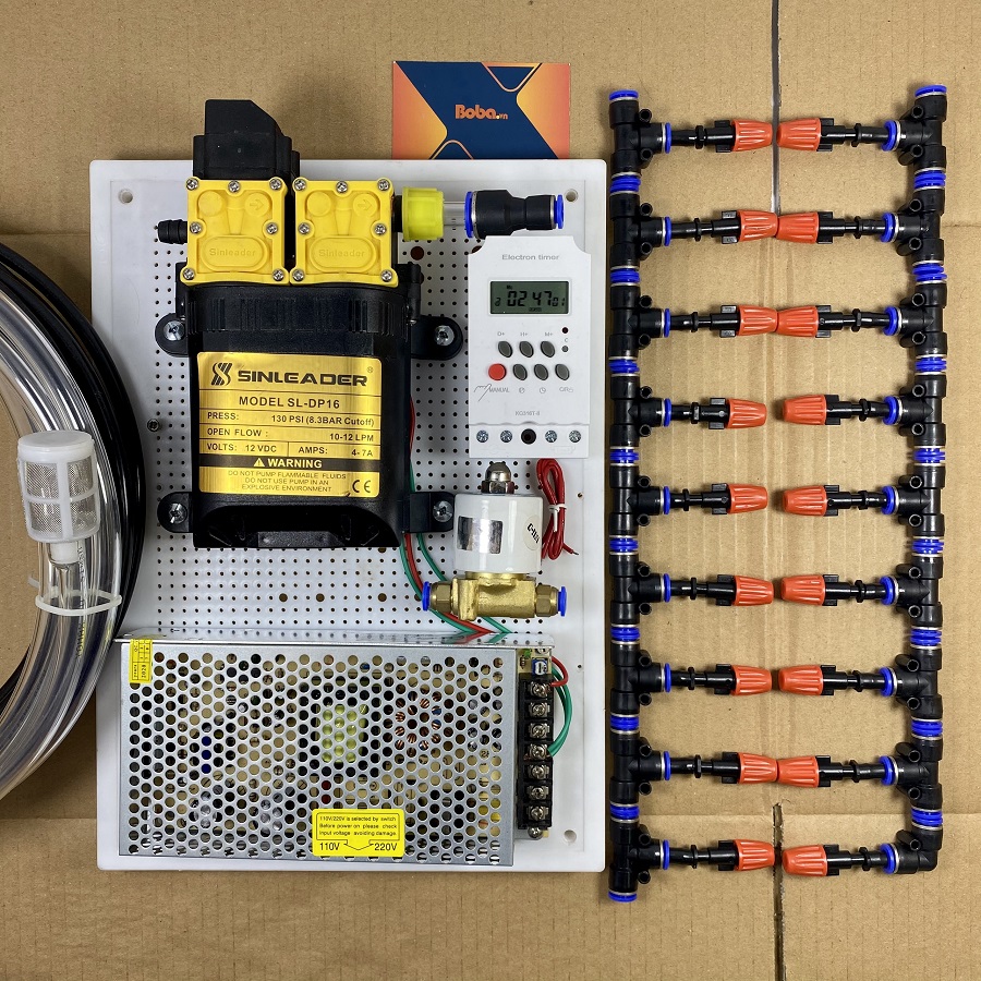 Hệ thống phun tưới Lan 25 béc 1 hướng nhựa hẹn giờ tự động tưới