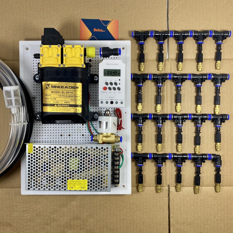 Hệ thống phun tưới lan 25 béc hẹn giờ tự động tưới