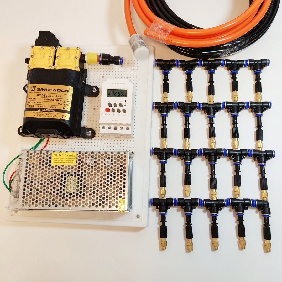 Trọn bộ 20 béc đồng phun sương tưới vườn lan hoặc rau tự động