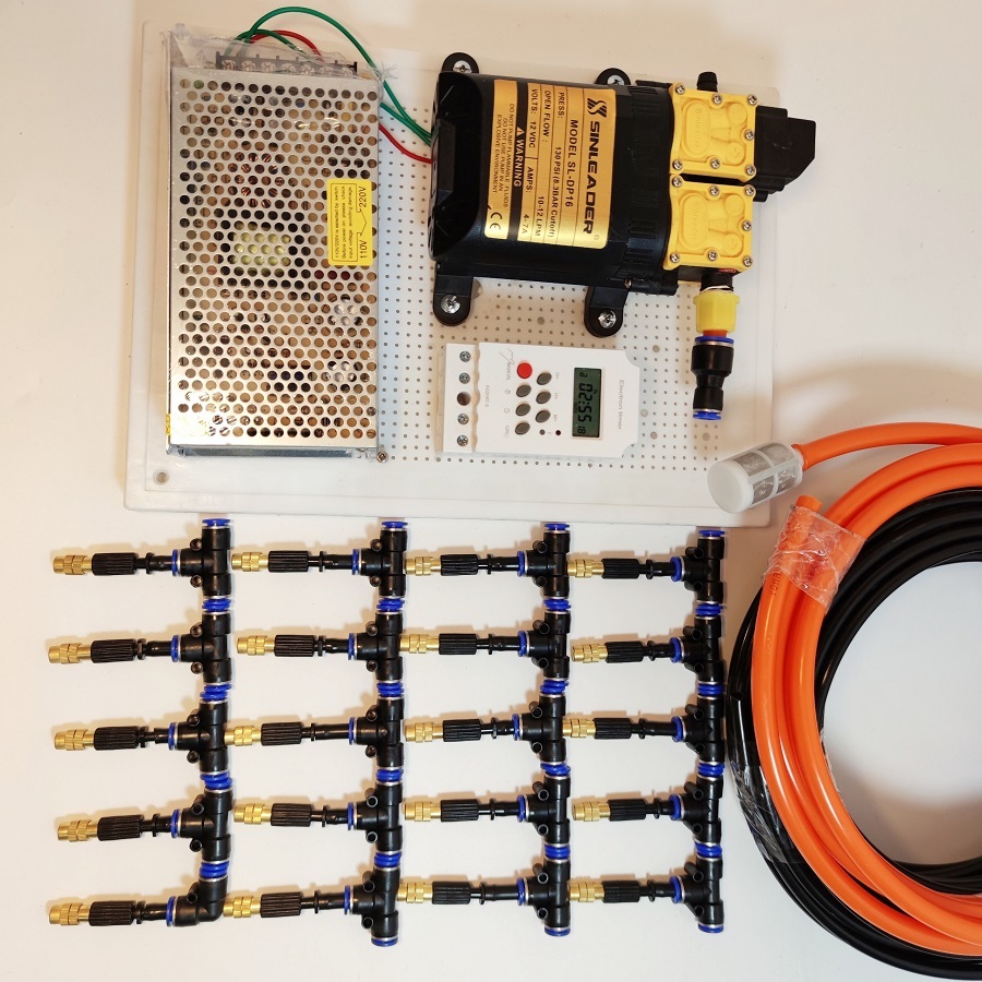 Trọn bộ 20 béc đồng phun sương tưới vườn lan hoặc rau tự động