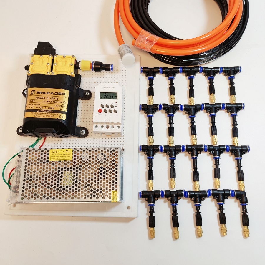 Trọn bộ 20 béc đồng phun sương tưới vườn lan hoặc rau tự động