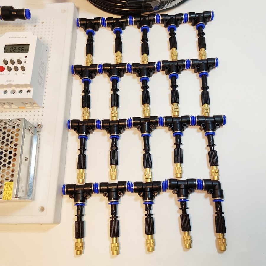 Trọn bộ 20 béc đồng phun sương tưới vườn lan hoặc rau tự động