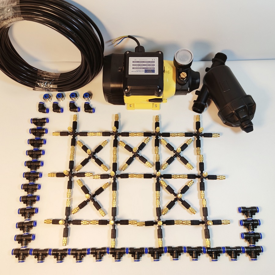 Trọn bộ phun sương tưới lan công xuất lớn 30 béc 5 hướng đồng điều chỉnh được