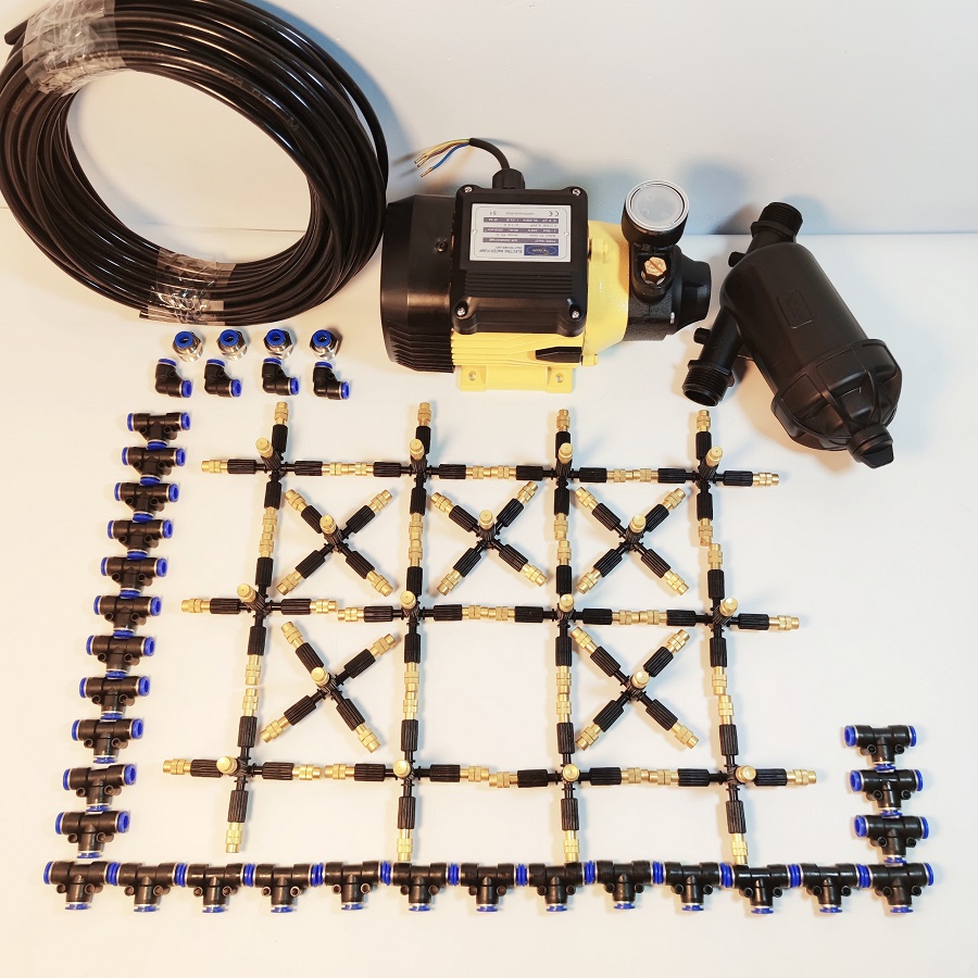 Trọn bộ phun sương tưới lan công xuất lớn 30 béc 5 hướng đồng điều chỉnh được