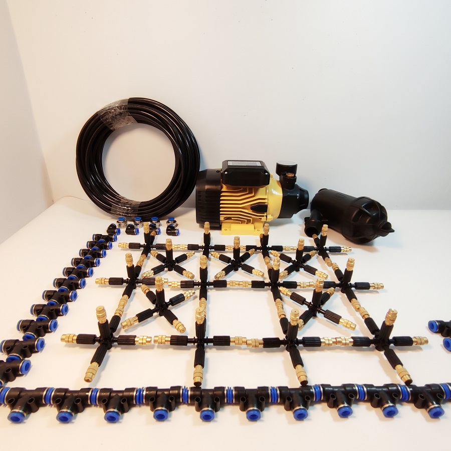 Trọn bộ phun sương tưới lan công xuất lớn 30 béc 5 hướng đồng điều chỉnh được