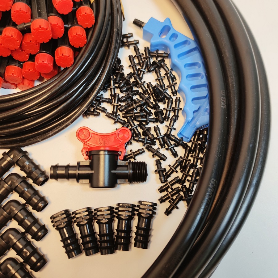 Bộ kít tưới 30 béc 8 tia nhỏ giọt (có chân cắm cố định)