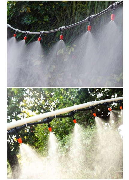 Bộ Kit Tưới Phun Sương 20 Béc cam 1 hướng nhựa 15m ống dây 10mm