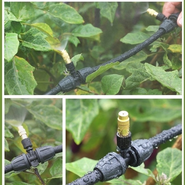 Bộ Kit Tưới Phun Sương 20 Béc Đầu Đồng 15m ống dây 10mm