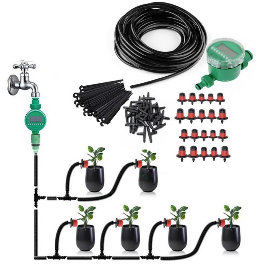 Bộ tưới nhỏ giọt 15 béc 8 tia tự động