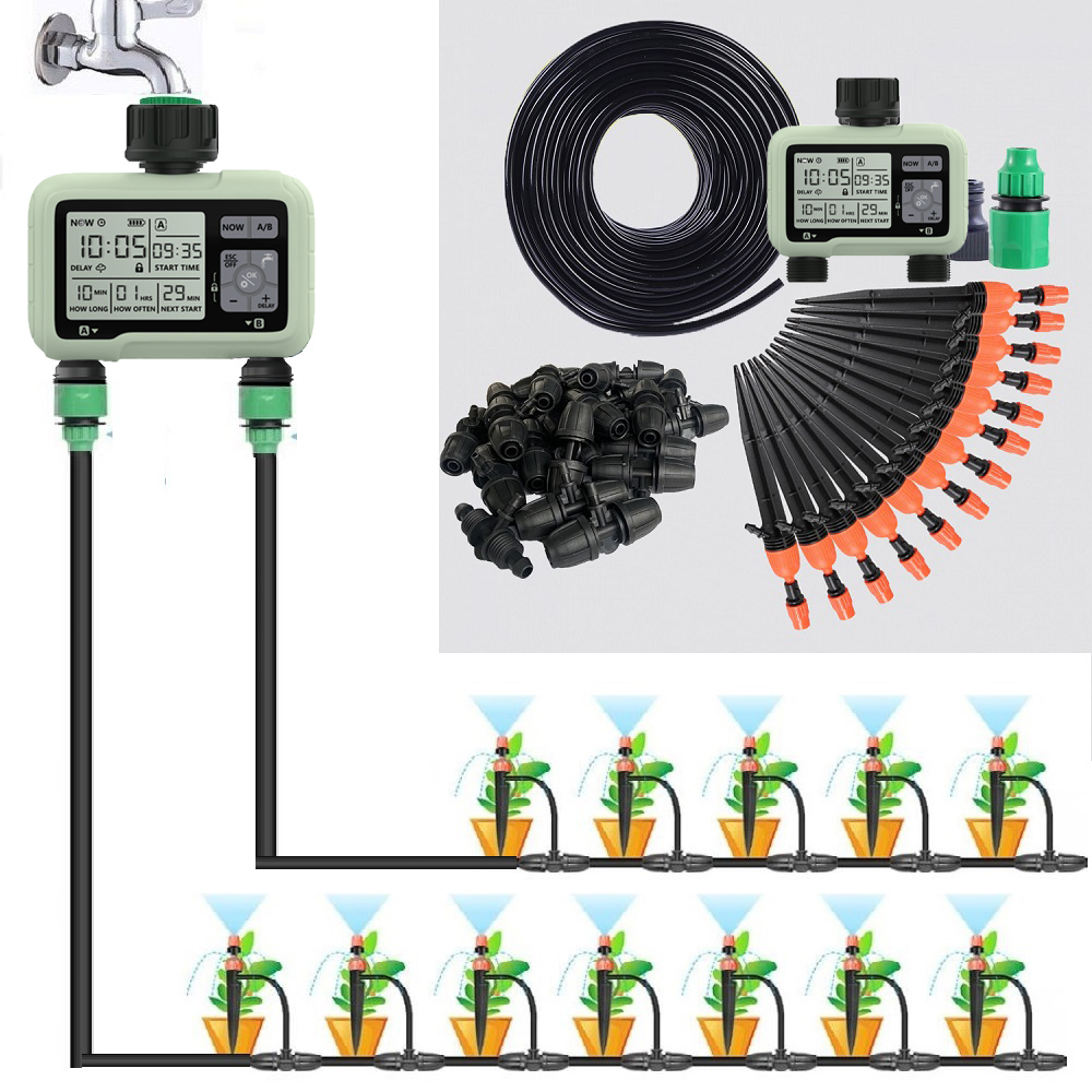 Bộ tưới tự động 40 vòi dùng ống 10mm van nước HTC-362