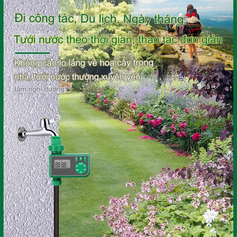 Bộ tưới tự động nhỏ giọt hẹn giờ 20 béc que cắm DH607