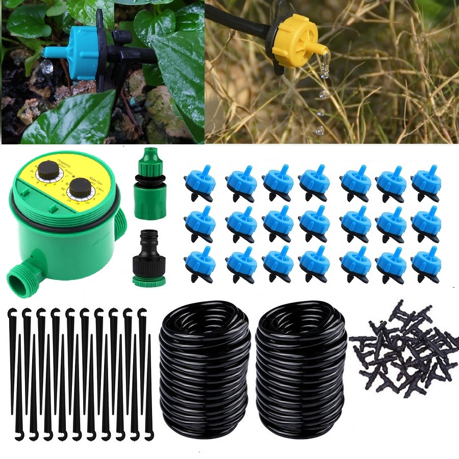 Trọn bộ tưới nhỏ giọt có điều áp hẹn giờ tự động 20 béc