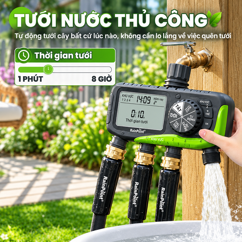 Van điều khiển phun tưới cây tự động Rainpoint ITV447