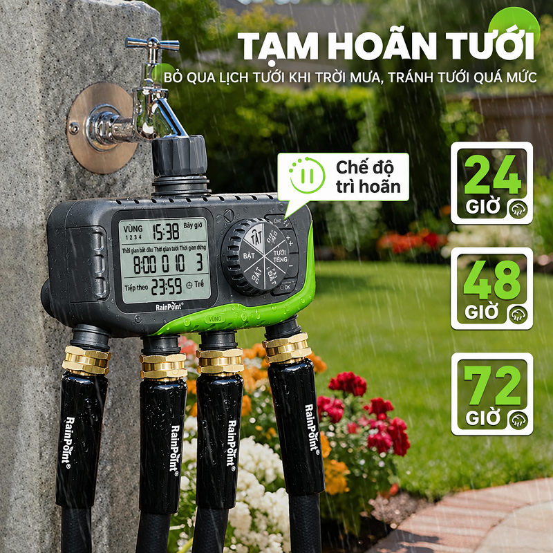 Van điều khiển phun tưới cây tự động Rainpoint ITV447