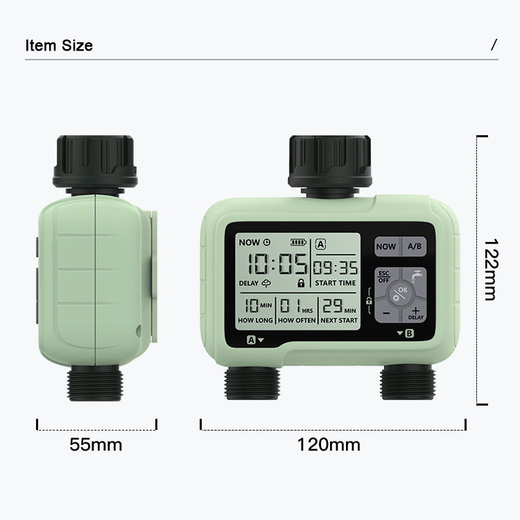 Van nước hẹn giờ tự động HCT - 326 có 2 đầu ra cấu hình riêng biệt