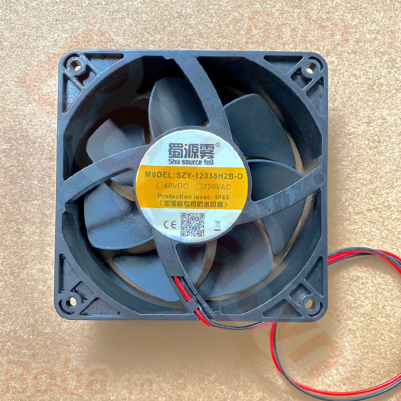 Quạt chống ẩm 48V lắp máy phun sương siêu âm