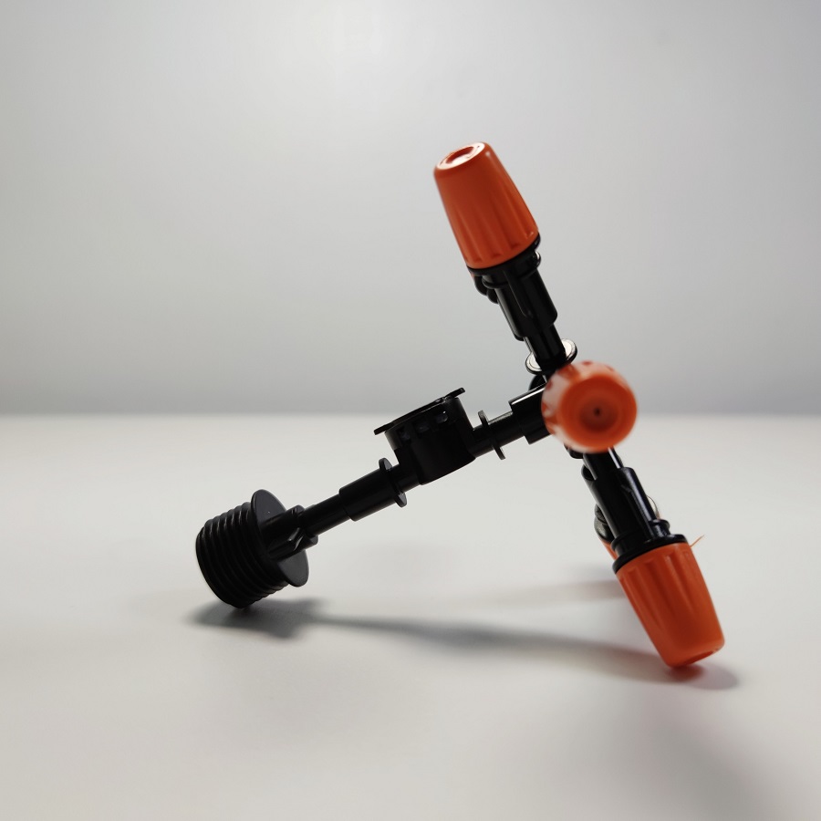 Béc 6 hướng bằng nhựa có bù áp kèm chân ren 21