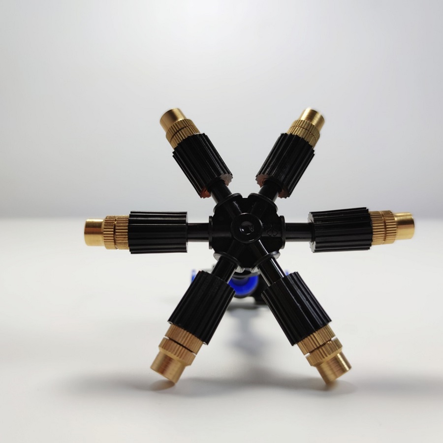 Béc 6 hướng đồng có chân van kèm co chữ T