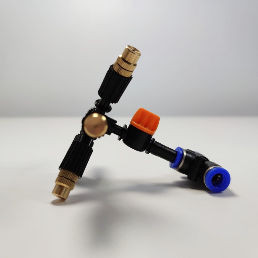 Béc 6 hướng đồng có chân van kèm co chữ T