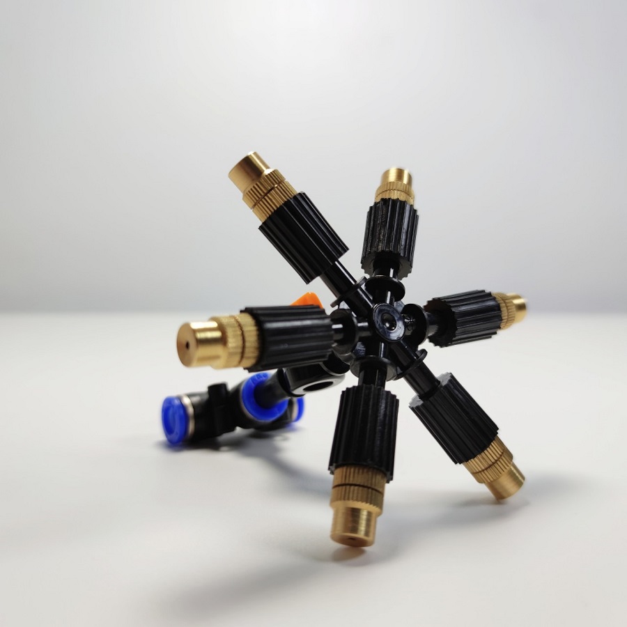 Béc 6 hướng đồng có chân van kèm co chữ T