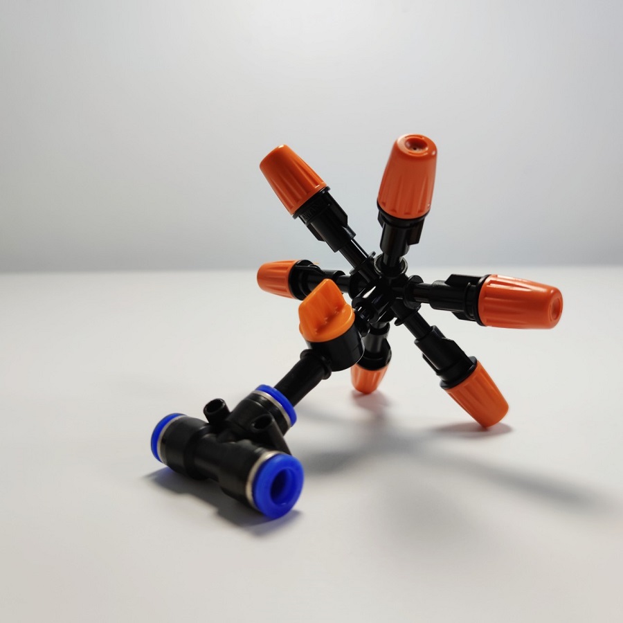 Béc 6 hướng nhựa có chân van