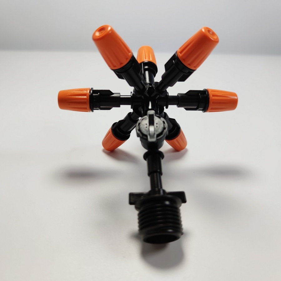 Béc 7 hướng nhựa kèm bù áp và chân ren 21