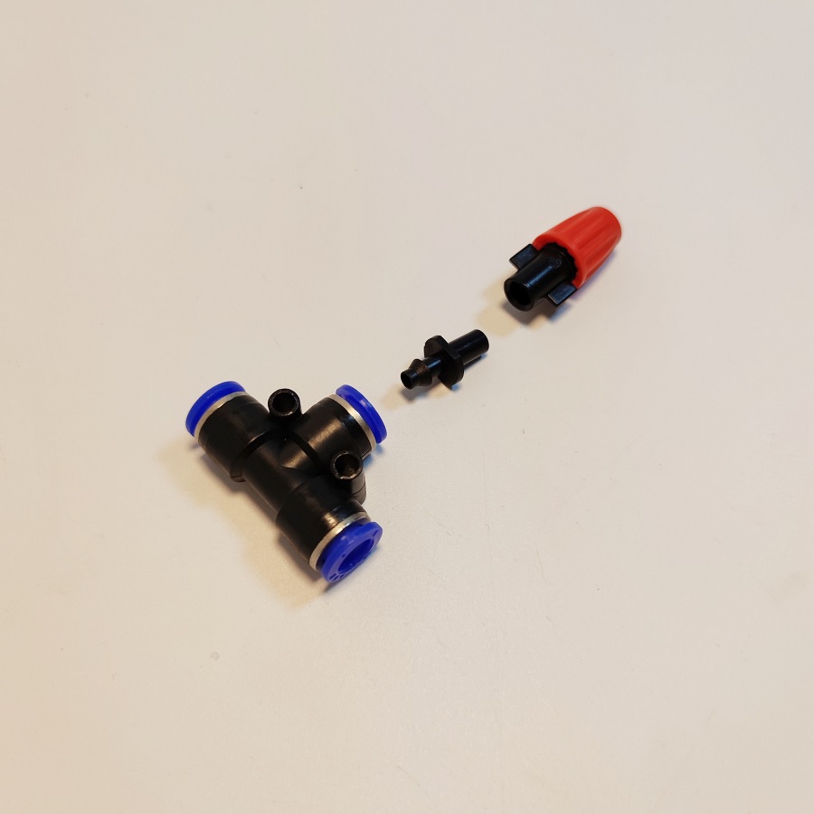 Bộ béc phun nhựa 1 hướng kèm đế T