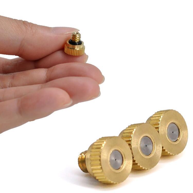 Bộ đế nhựa 8mm và đầu phun đồng DN64 chuyên tưới cây làm mát lắp đặt vào quạt