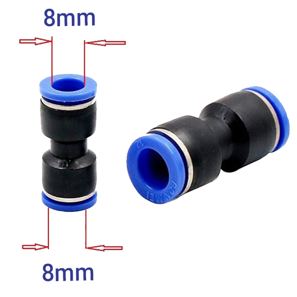 Bộ nối thẳng phun sương nhựa PU 8mm