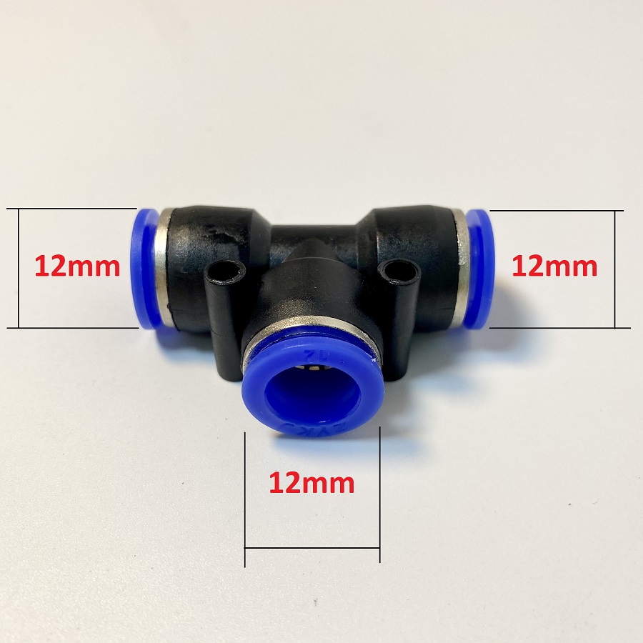 Đầu nối chữ T nhựa nối ống 12mm