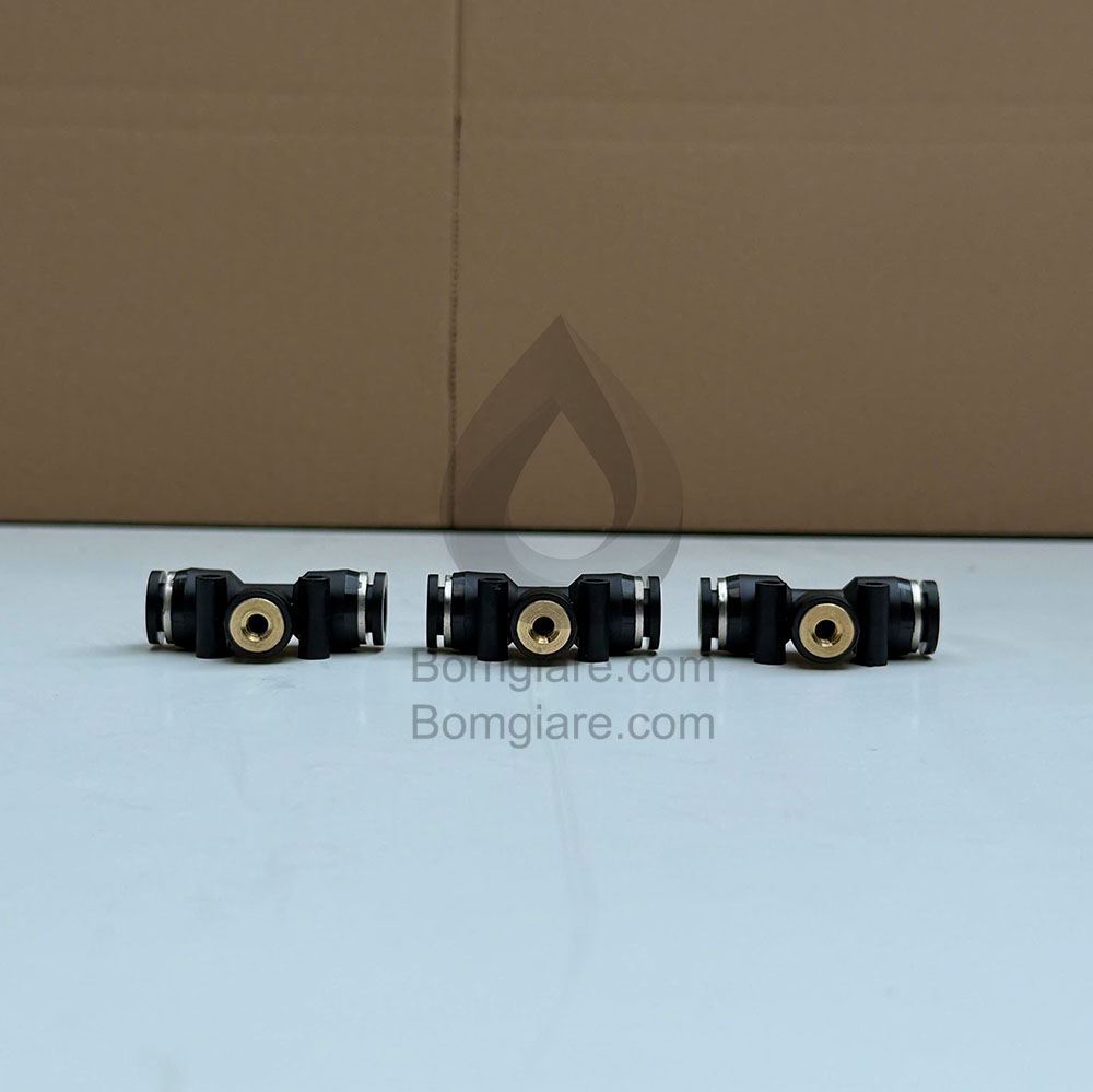 Đế Giữa Phun Sương Có Ren Nhựa Nối Ống 8mm