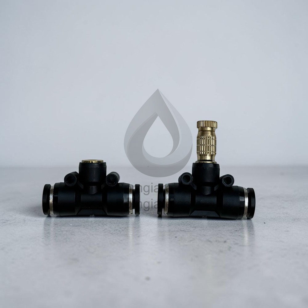 Đế Giữa Phun Sương Có Ren Nhựa Nối Ống 8mm