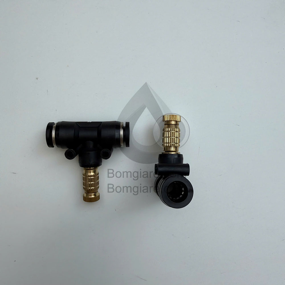 Đế Giữa Phun Sương Có Ren Nhựa Nối Ống 8mm