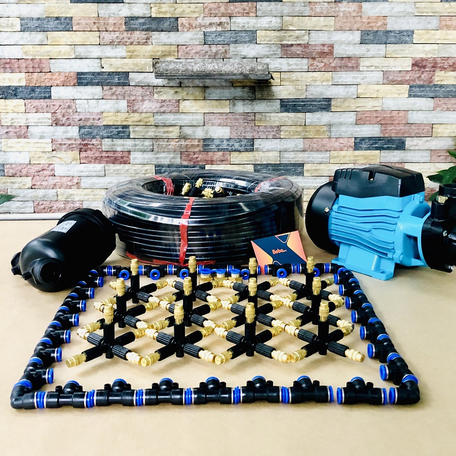 Hệ thống phun sương cao cấp 15 béc 5 hướng bằng đồng