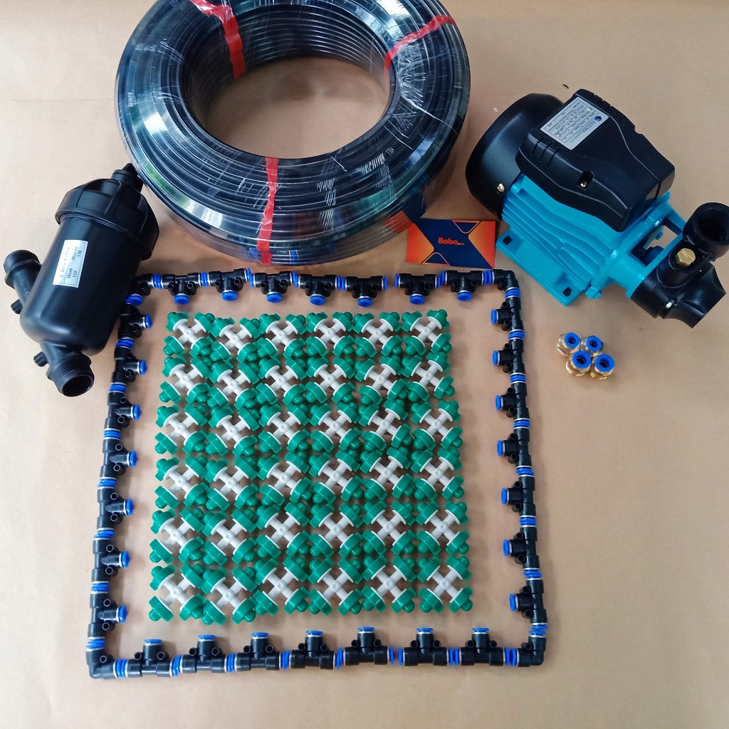 Bộ phun sương tưới lan tự động công xuất lớn 60 béc bơm kazuma 0.5hp