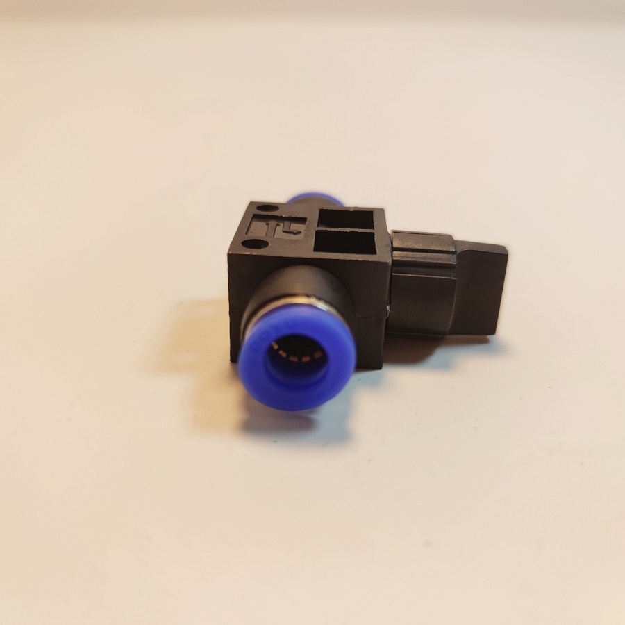 Van khóa phun sương khóa khí nhựa 2 đầu 8 ly (8 - 8mm) khóa 1 chiều theo mũi tên