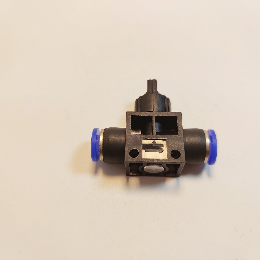 Van khóa phun sương khóa khí nhựa 2 đầu 8 ly (8 - 8mm) khóa 1 chiều theo mũi tên