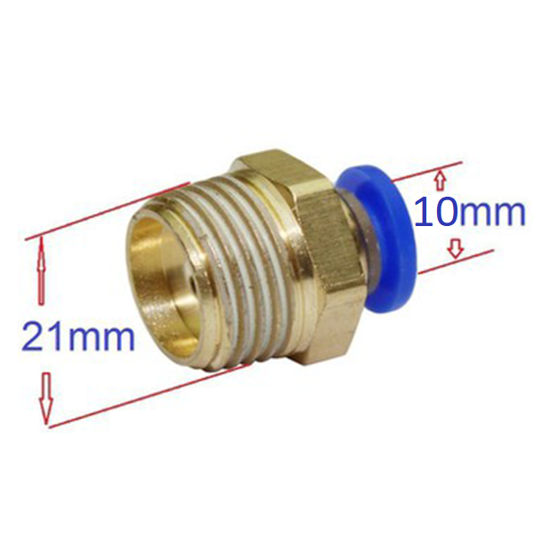 Răng ren ngoài 21 ra 10mm bằng đồng