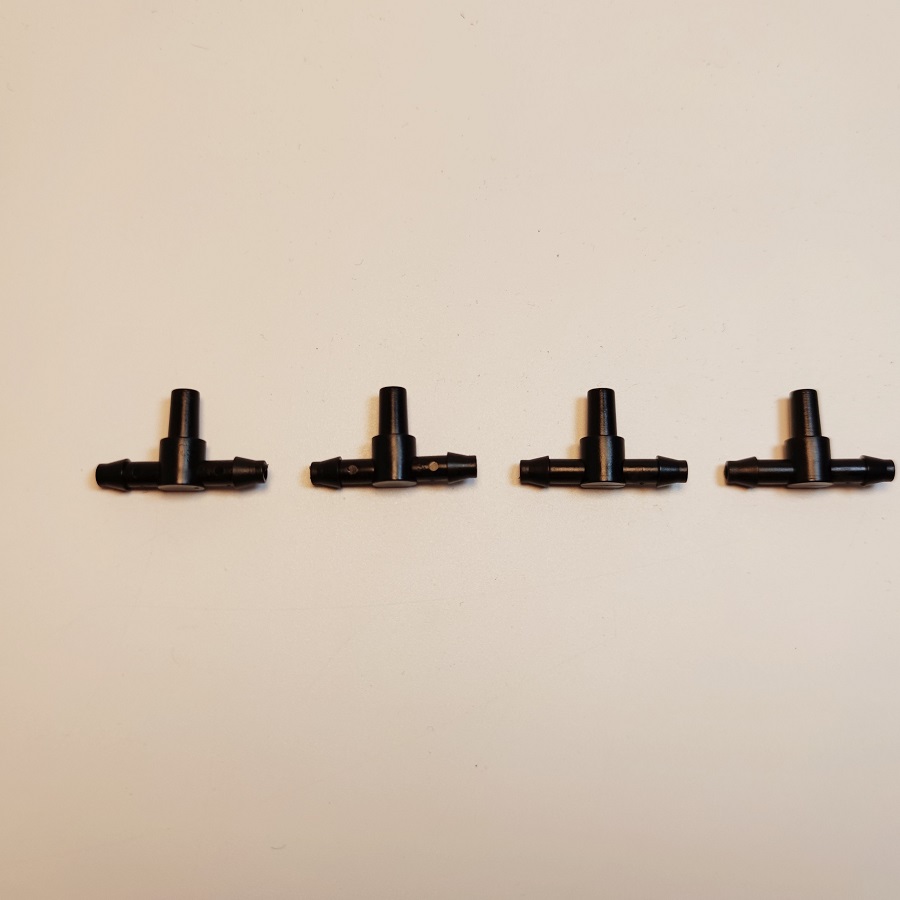 Tê 6mm 1 đầu trơn gắn béc