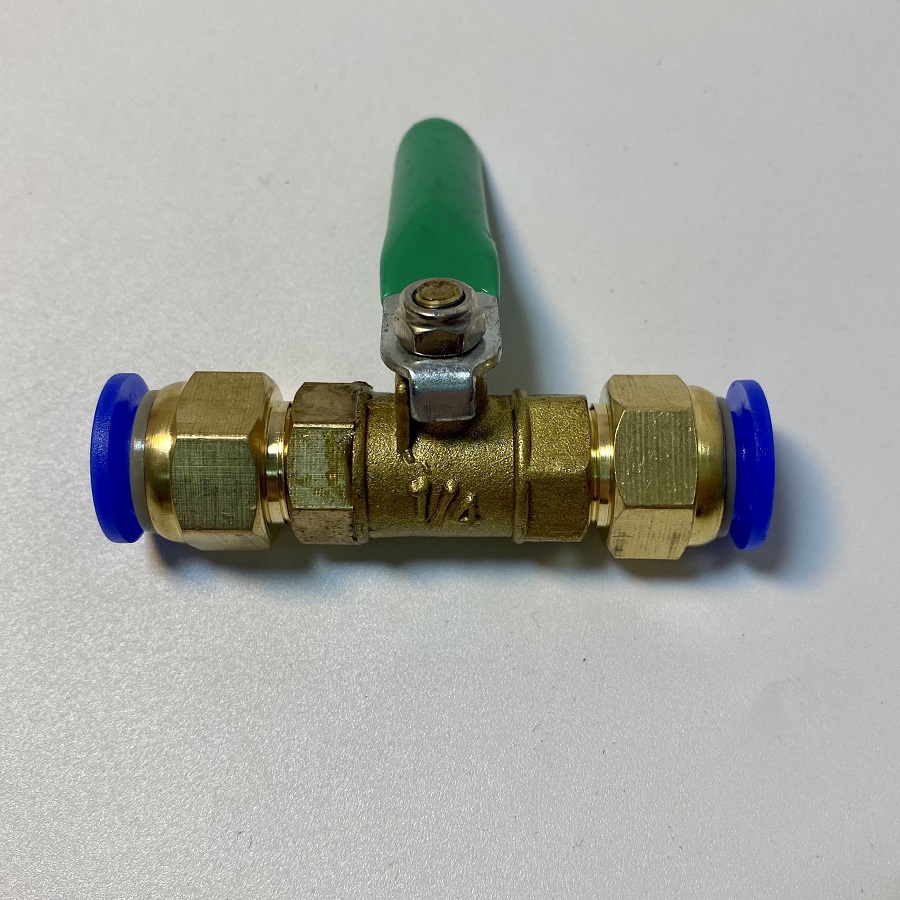 Van khóa ống thẳng bằng đồng 2 đầu 10mm