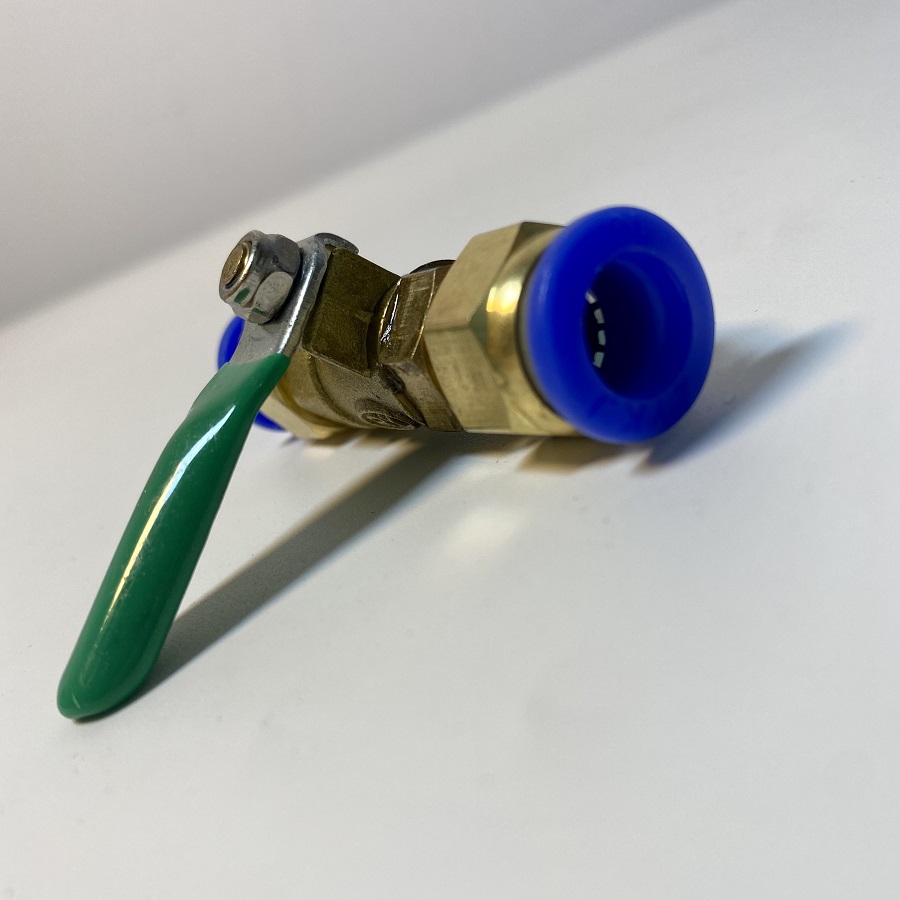 Van khóa ống thẳng bằng đồng 2 đầu 10mm