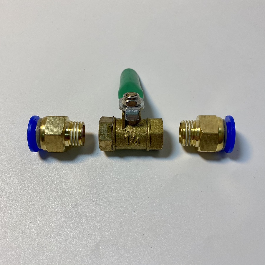 Van khóa ống thẳng bằng đồng 2 đầu 10mm