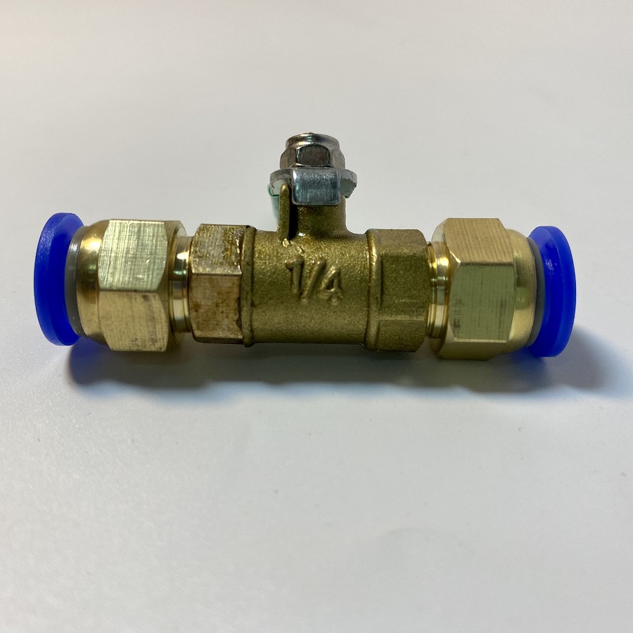 Van khóa ống thẳng bằng đồng 2 đầu 10mm