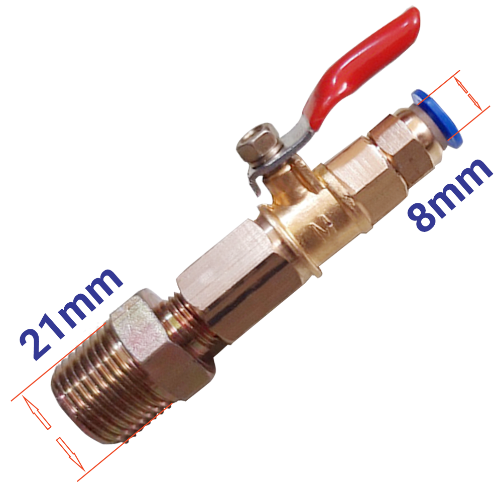 Van khóa phun sương bằng đồng vào 21 - 8 mm