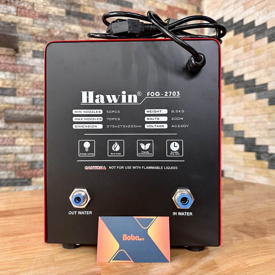 Máy bơm phun sương công nghiệp Hawin FOG 2703 (Hỗ trợ 70 béc)