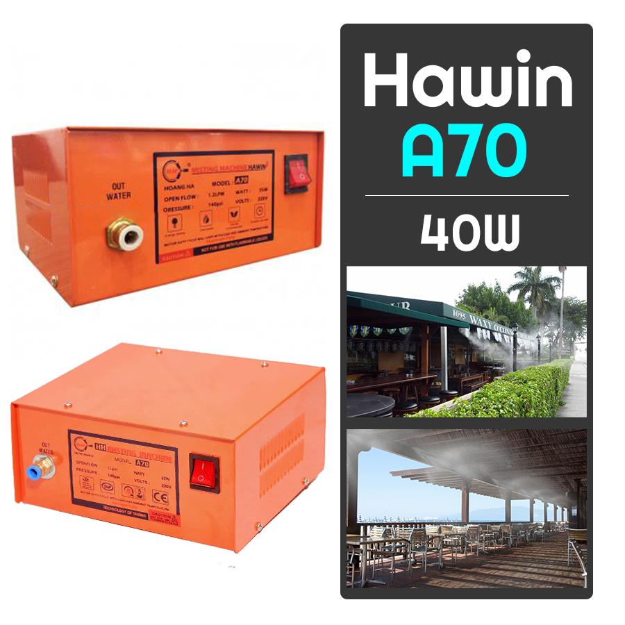 Máy phun sương Hawin A70 chính hãng hỗ trợ từ 5 đến 15 béc