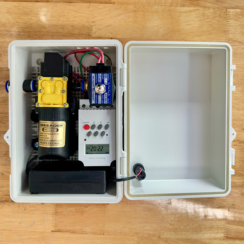 Bộ bơm đơn Time lắp sẵn gồm tủ điện  van từ  timer  bơm 60w