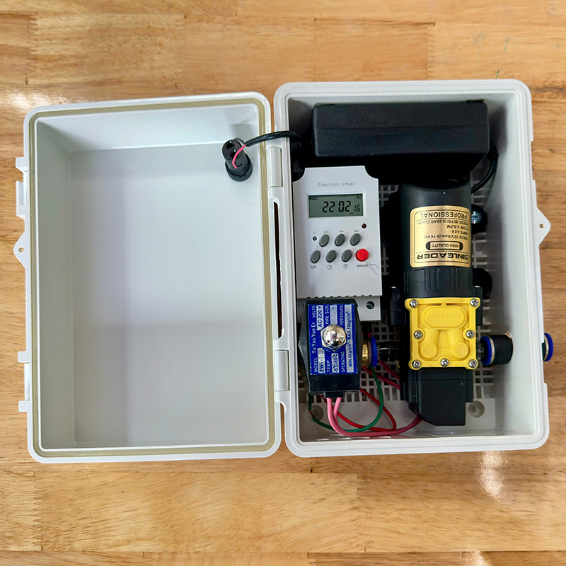 Bộ bơm đơn Time lắp sẵn gồm tủ điện  van từ  timer  bơm 60w