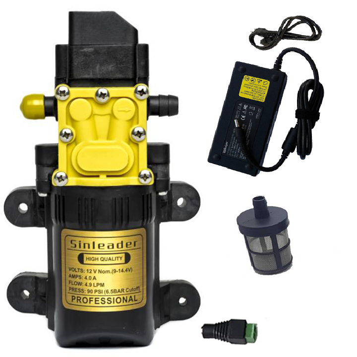 Máy bơm mini 12V Nhật Bản Sinleader 60W trọn bộ
