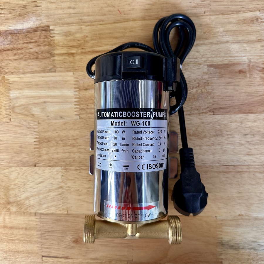 Máy bơm tăng áp 100w dùng tăng áp máy giặt vòi sen